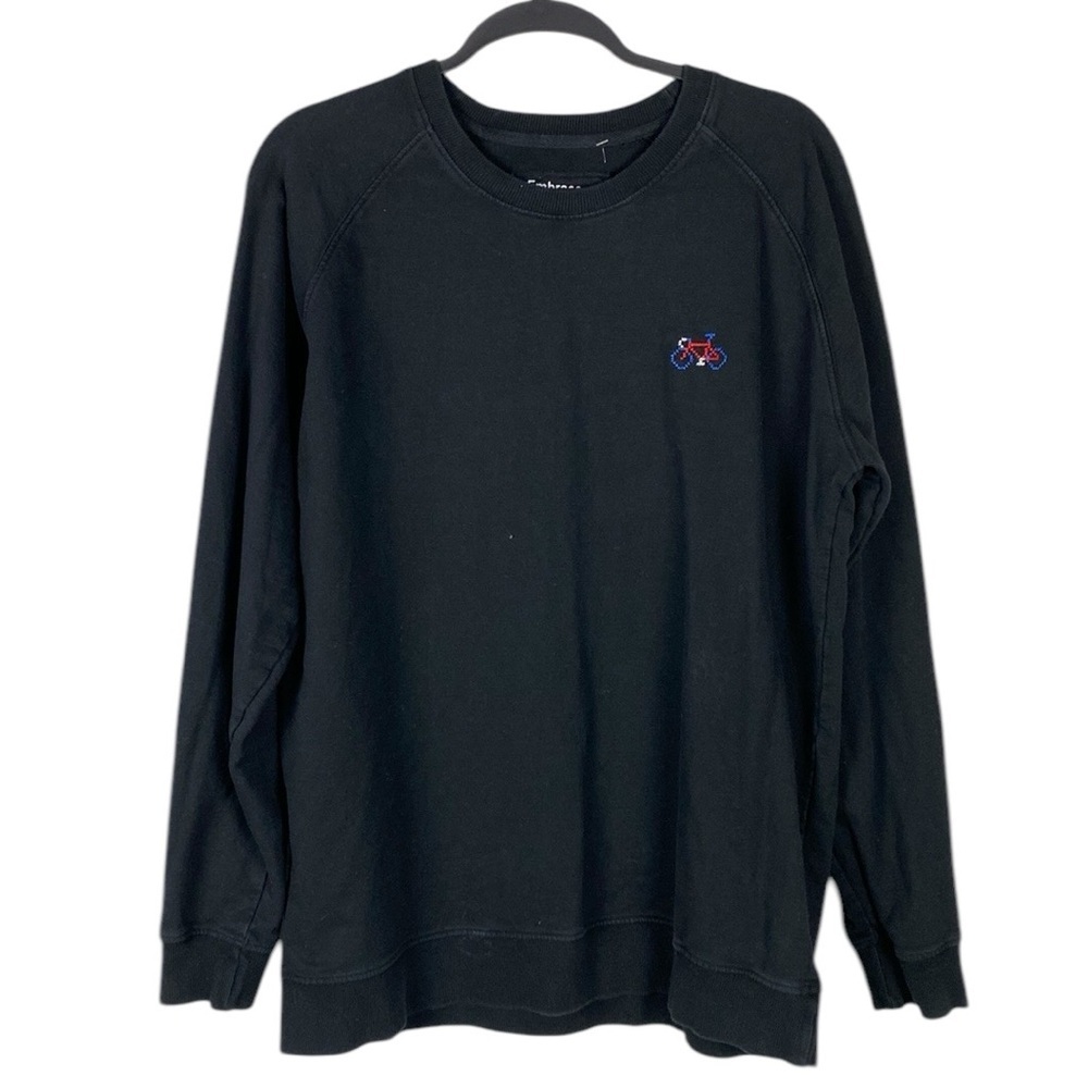 Embrace by Dedicated embroidered bike black sweatshirt